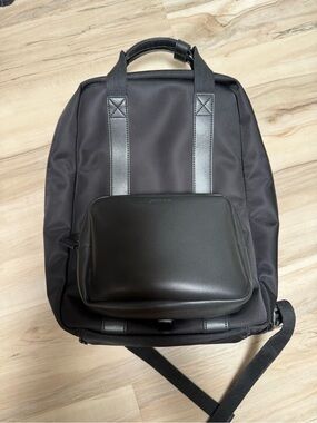 Monos Black Backpack with Detachable Front Pouch